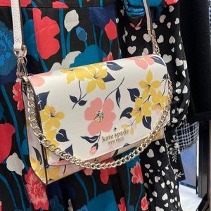 Kate Spade Carson Convertible Crossbody Lily Blooms Cream Multi